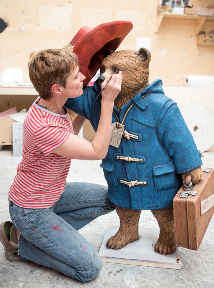 Artist adding final touches to Michael Bond's Paddington Bear