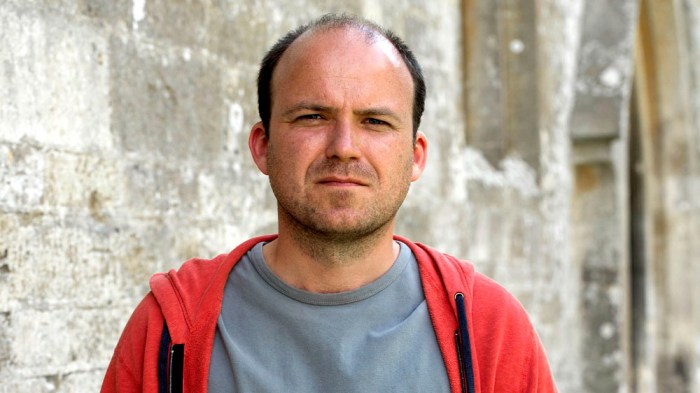 WARNING: Embargoed for publication until 27/01/2015 - Programme Name: The Casual Vacancy - TX: n/a - Episode: Generics (No. 1) - Picture Shows:  Barry Fairbrother (RORY KINNEAR) - (C) Bronte Film and Television Ltd 2014 - Photographer: Steffan Hill